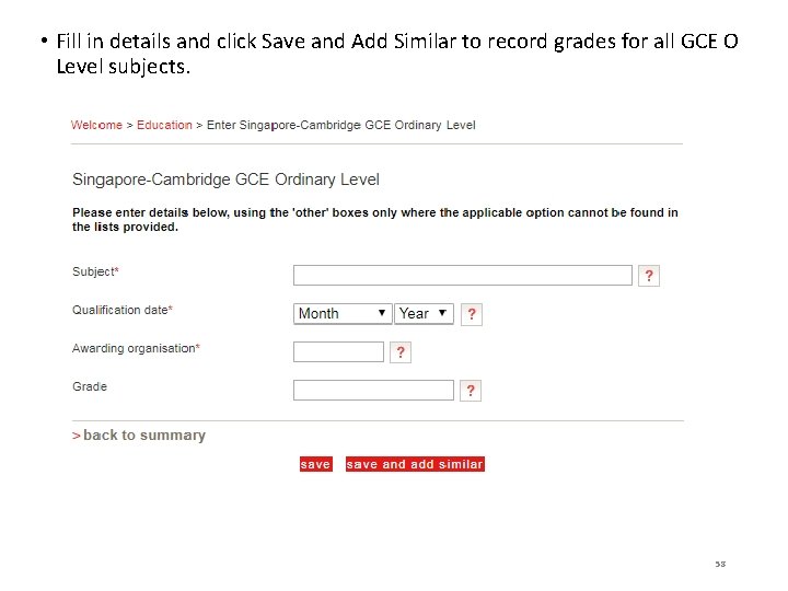  • Fill in details and click Save and Add Similar to record grades