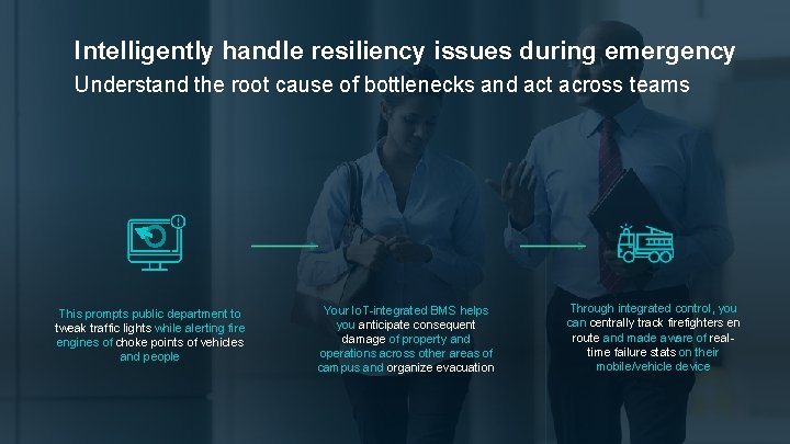 Intelligently handle resiliency issues during emergency Understand the root cause of bottlenecks and act