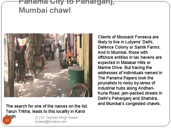 Panama City to Paharganj, Mumbai chawl The search for one of the names on
