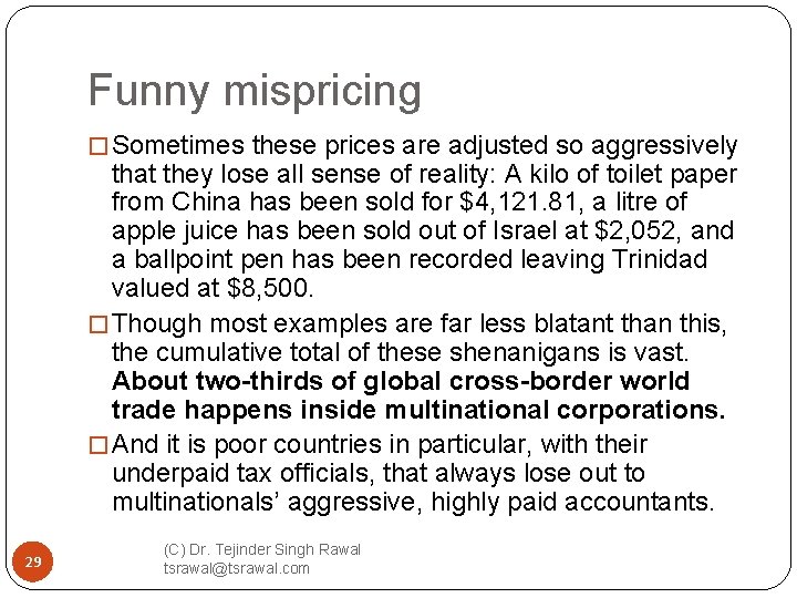 Funny mispricing � Sometimes these prices are adjusted so aggressively that they lose all