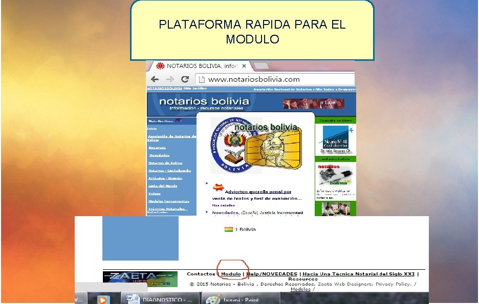 PLATAFORMA RAPIDA PARA EL MODULO 