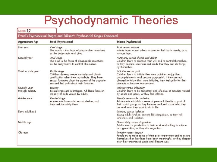 Psychodynamic Theories 