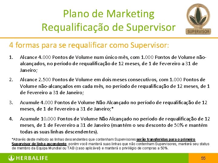 Plano de Marketing Requalificação de Supervisor 4 formas para se requalificar como Supervisor: 1.