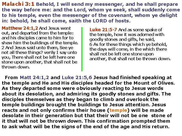 Malachi 3: 1 Behold, I will send my messenger, and he shall prepare the Malachi 3: 1 Behold, I will send my messenger, and he shall prepare the