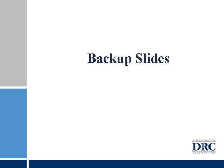 Backup Slides 