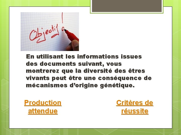 En utilisant les informations issues documents suivant, vous montrerez que la diversité des êtres En utilisant les informations issues documents suivant, vous montrerez que la diversité des êtres