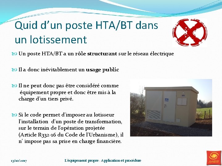 Quid d’un poste HTA/BT dans un lotissement Un poste HTA/BT a un rôle structurant