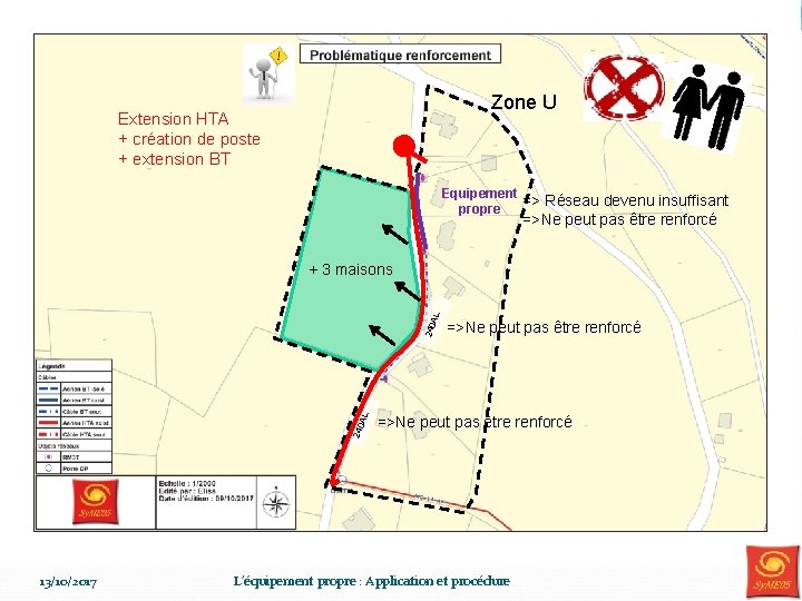 Zone U Extension HTA + création de poste + extension BT Equipement => Réseau Zone U Extension HTA + création de poste + extension BT Equipement => Réseau