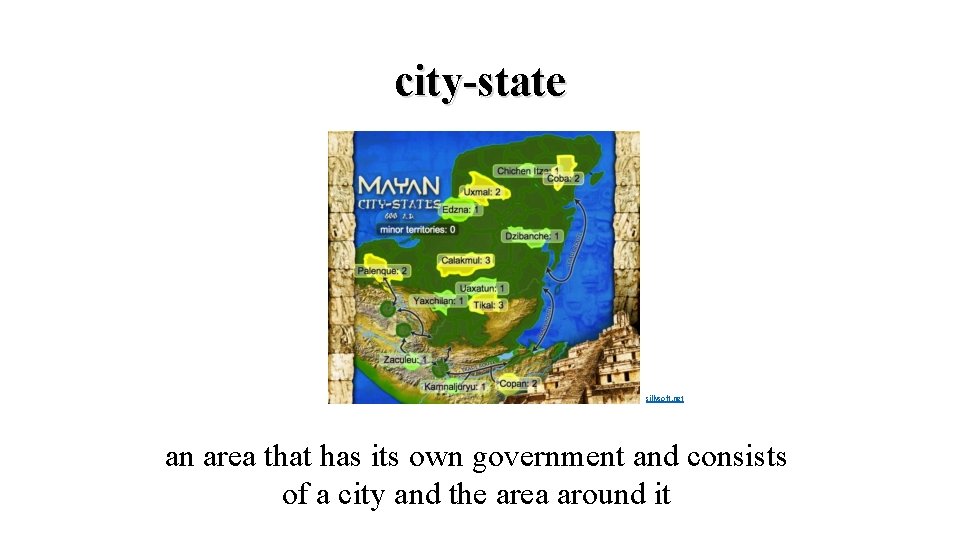 city-state sillysoft. net an area that has its own government and consists of a