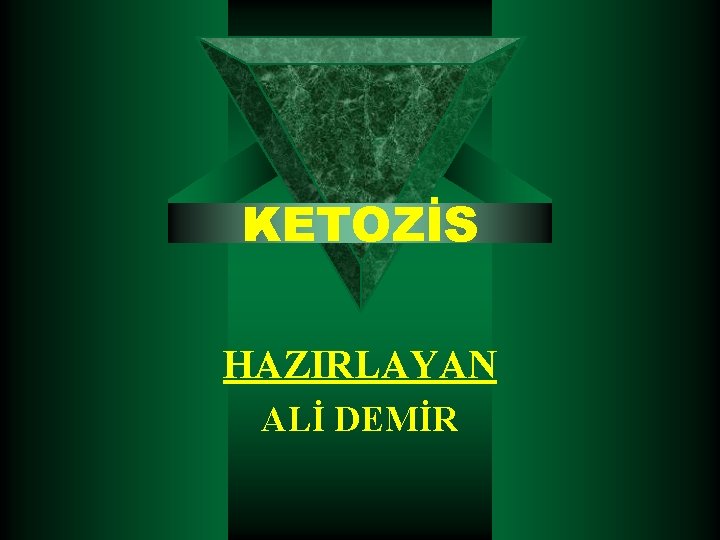 KETOZİS HAZIRLAYAN ALİ DEMİR 