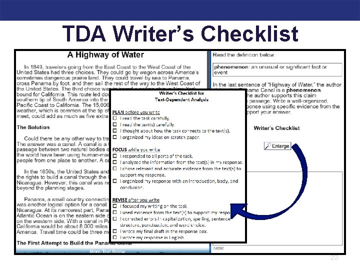 TDA Writer’s Checklist 23 