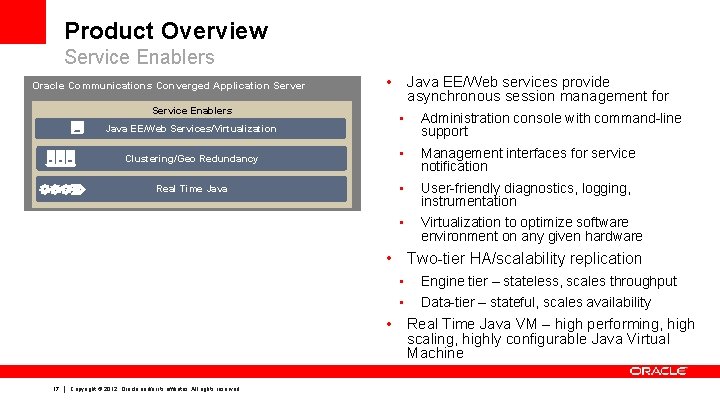 Product Overview Service Enablers Oracle Communications Converged Application Server • Service Enablers Java EE/Web