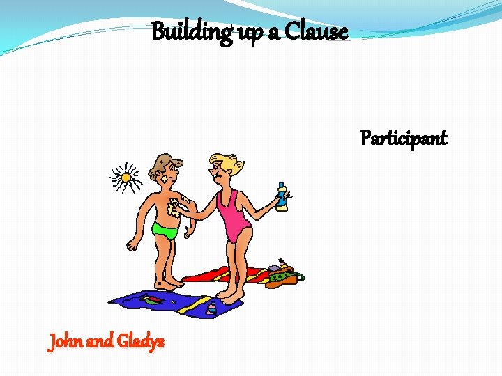 Building up a Clause Participant John and Gladys 