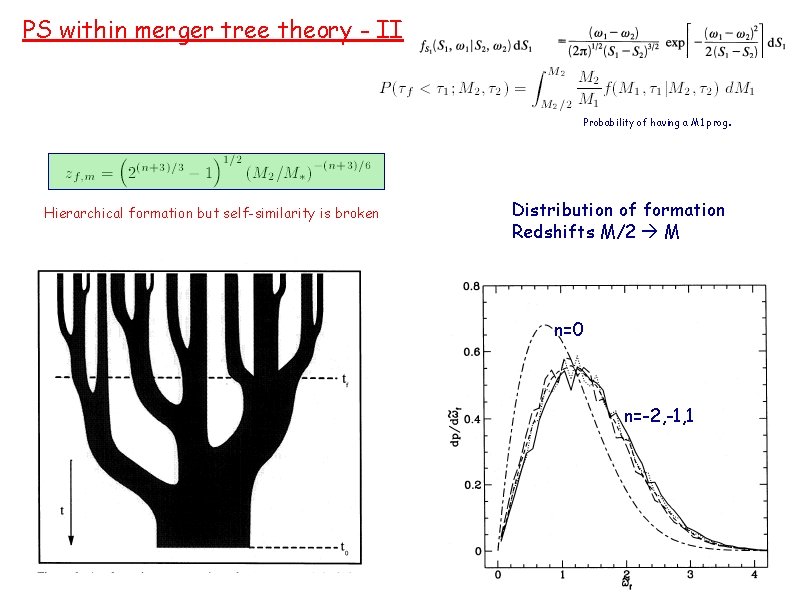 PS within merger tree theory - II . Probability of having a M 1