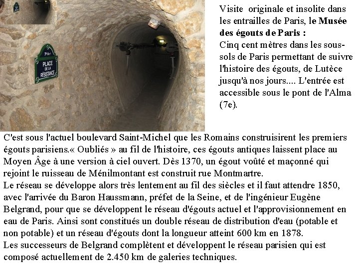 Visite originale et insolite dans les entrailles de Paris, le Musée des égouts de Visite originale et insolite dans les entrailles de Paris, le Musée des égouts de