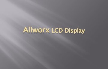 Allworx LCD Display Allworx LCD Display