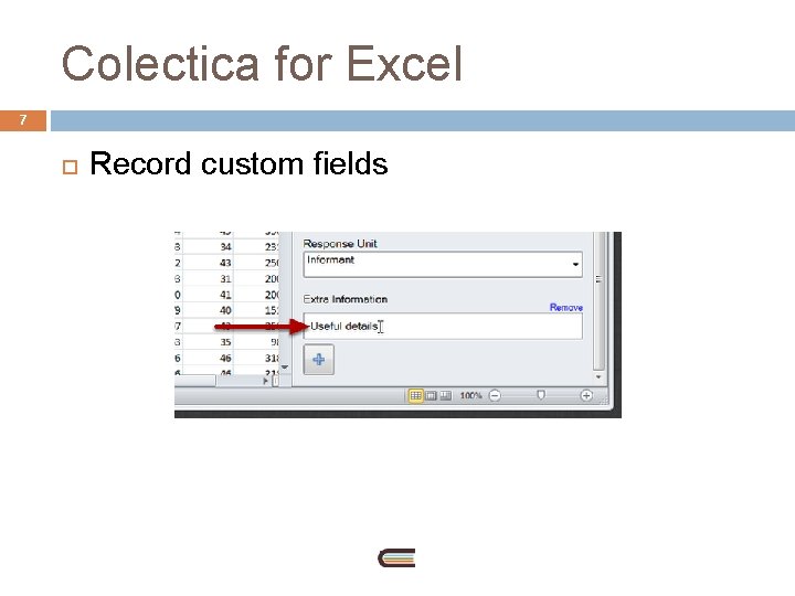 Colectica for Excel 7 Record custom fields 