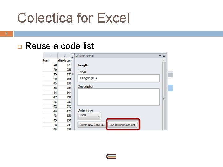 Colectica for Excel 9 Reuse a code list 