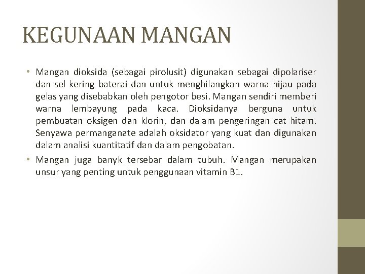 Pirolusit Adalah Nama Lain Dari Mangan 1 Oksida Dengan Rumus Kimia Studi Indonesia