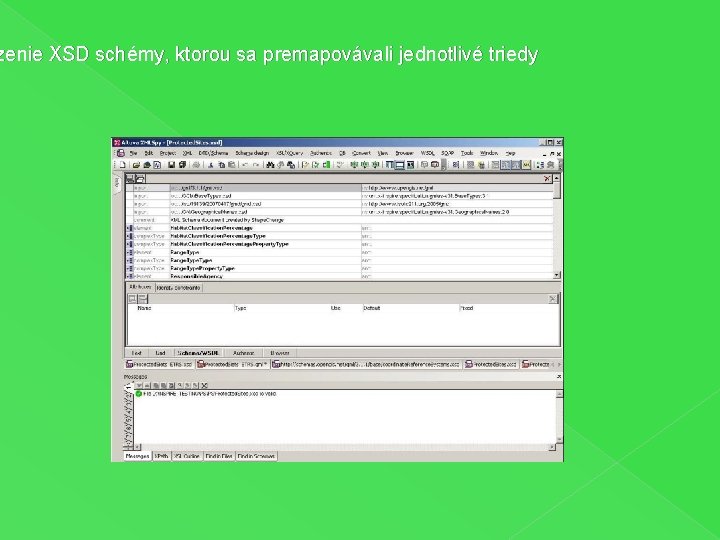zenie XSD schémy, ktorou sa premapovávali jednotlivé triedy 