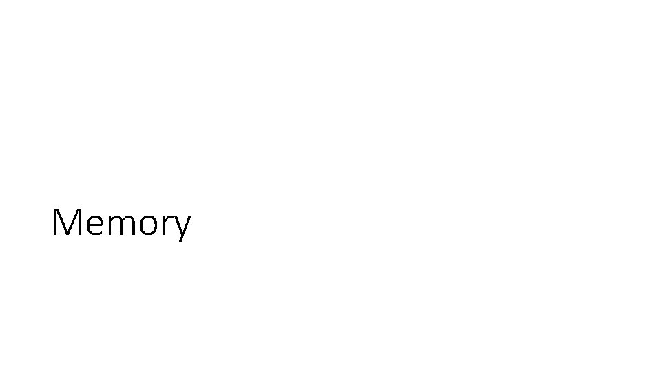 Memory Memory