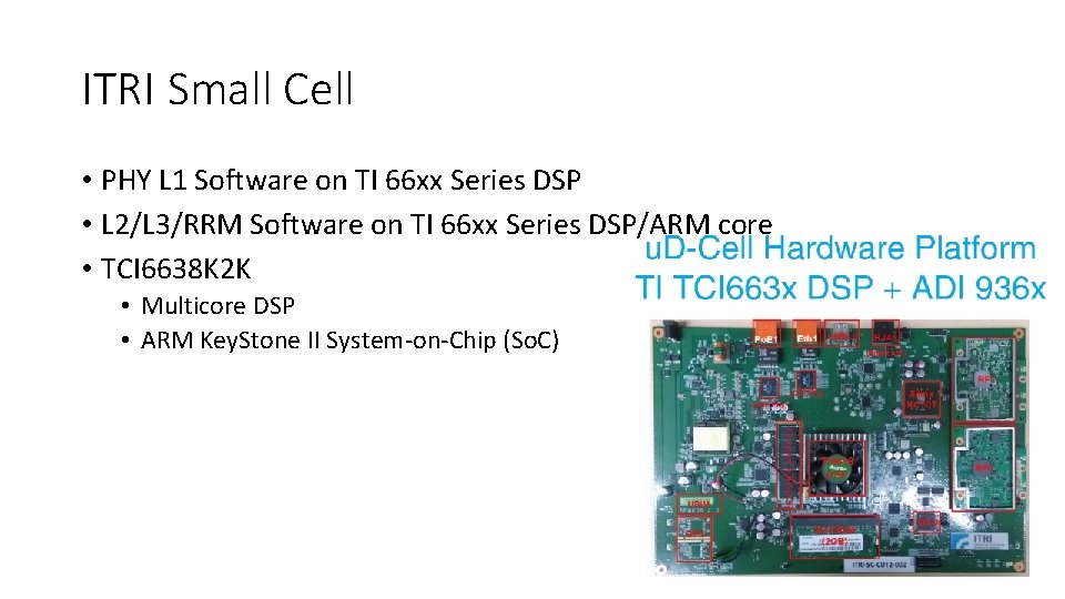 ITRI Small Cell • PHY L 1 Software on TI 66 xx Series DSP ITRI Small Cell • PHY L 1 Software on TI 66 xx Series DSP