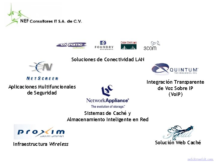 Soluciones de Conectividad LAN Aplicaciones Multifuncionales de Seguridad Integración Transparente de Voz Sobre IP