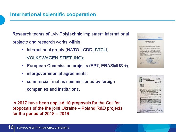 International scientific cooperation Research teams of Lviv Polytechnic implement international projects and research works