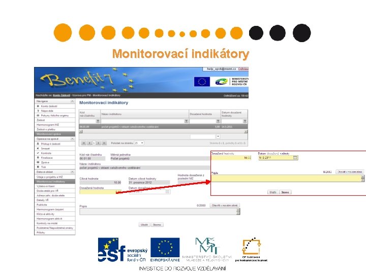 Monitorovací indikátory 