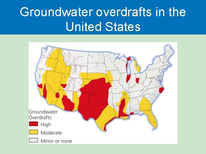 Groundwater overdrafts in the United States 
