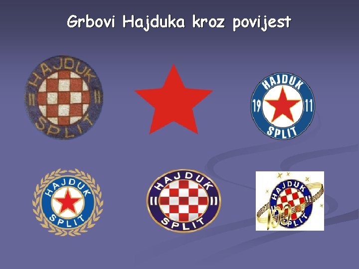 Grbovi Hajduka kroz povijest 