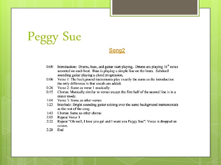 Peggy Sue Song 2 