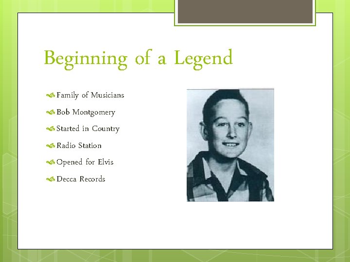 Beginning of a Legend Family of Musicians Bob Montgomery Started in Country Radio Station