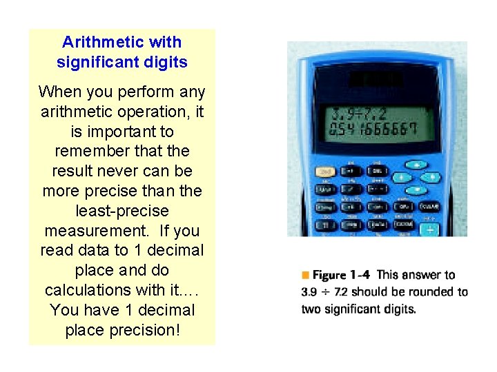 Arithmetic with significant digits When you perform any arithmetic operation, it is important to