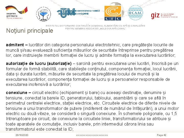 INSTITUTUL DE FORMARE CONTINUĂ ÎN DOMENIUL ALIMENTĂRII CU APĂ ŞI CANALIZĂRII PENTRU MEMBRII ASOCIAȚIEI