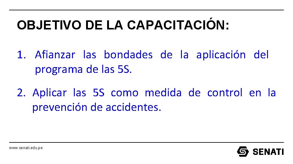 OBJETIVO DE LA CAPACITACIÓN: 1. Afianzar las bondades de la aplicación del programa de OBJETIVO DE LA CAPACITACIÓN: 1. Afianzar las bondades de la aplicación del programa de