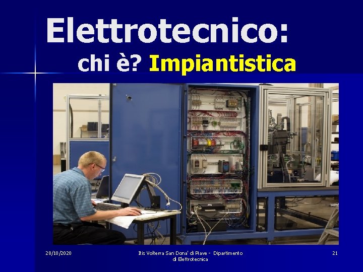 Elettrotecnico: chi è? Impiantistica 28/10/2020 Itis Volterra San Dona' di Piave - Dipartimento di