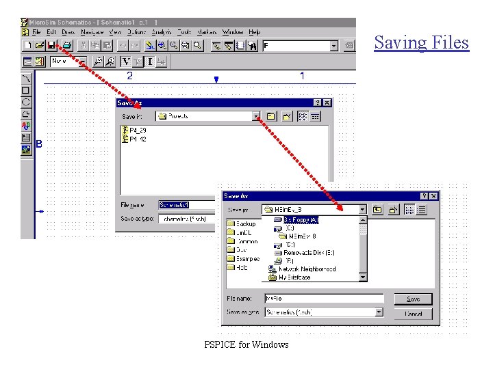Saving Files PSPICE for Windows 