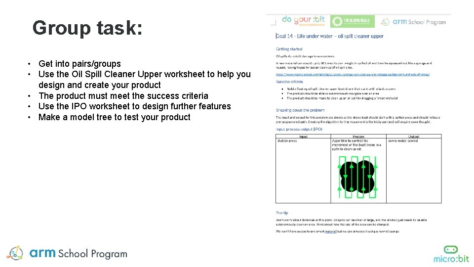 Oil Spill Cleanerupper Setting The Scene A Group