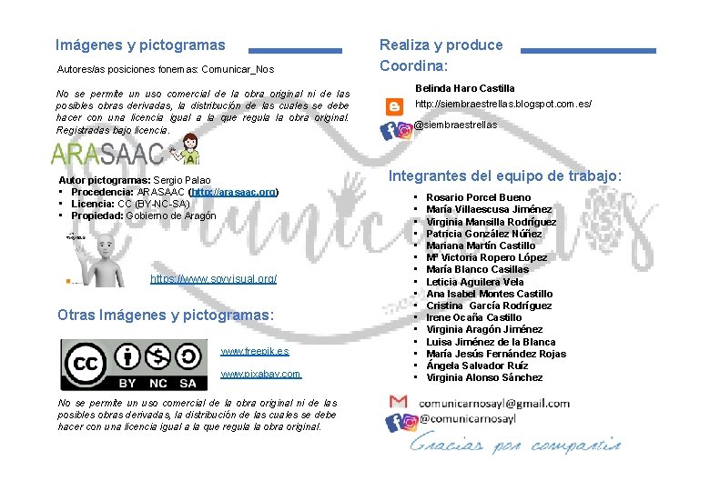 Imágenes y pictogramas Autores/as posiciones fonemas: Comunicar_Nos No se permite un uso comercial de