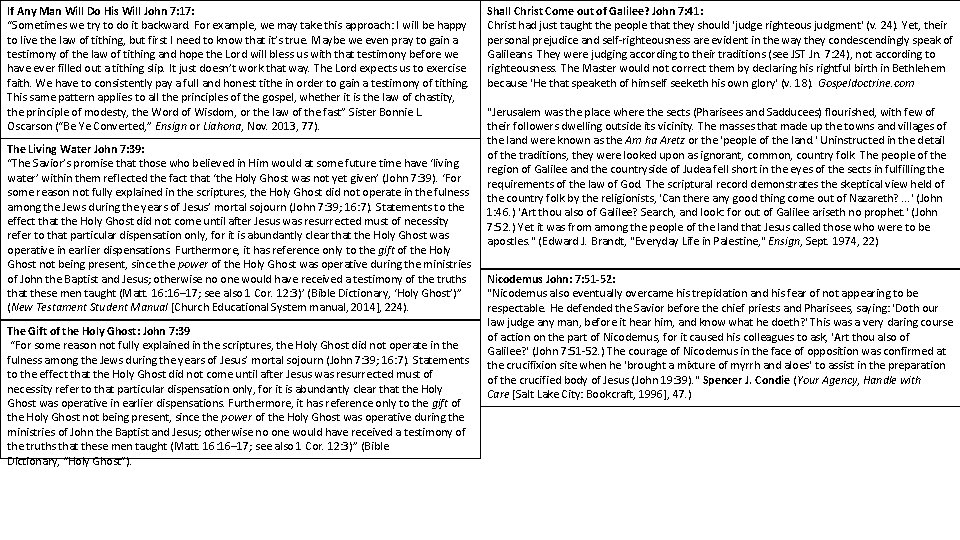 If Any Man Will Do His Will John 7: 17: “Sometimes we try to