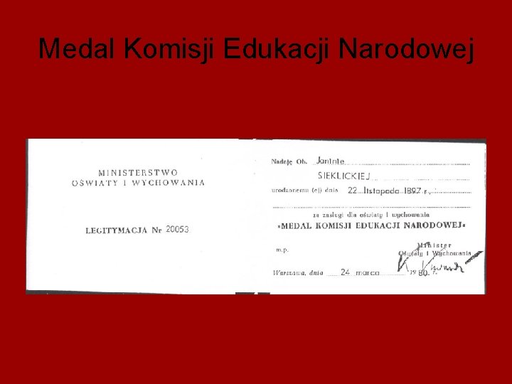 Medal Komisji Edukacji Narodowej 