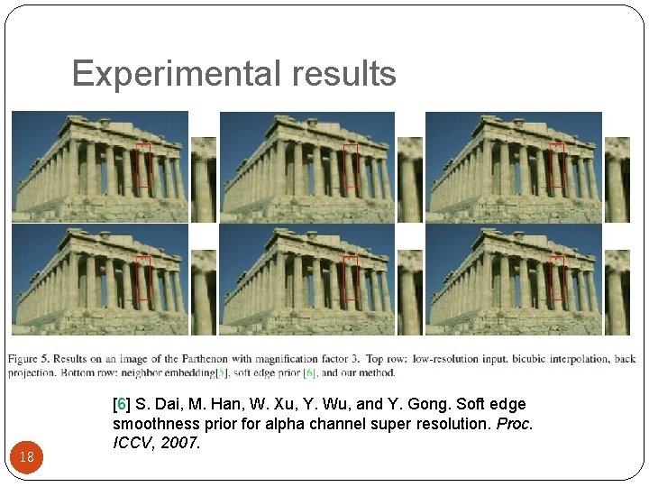 Experimental results 18 [6] S. Dai, M. Han, W. Xu, Y. Wu, and Y.