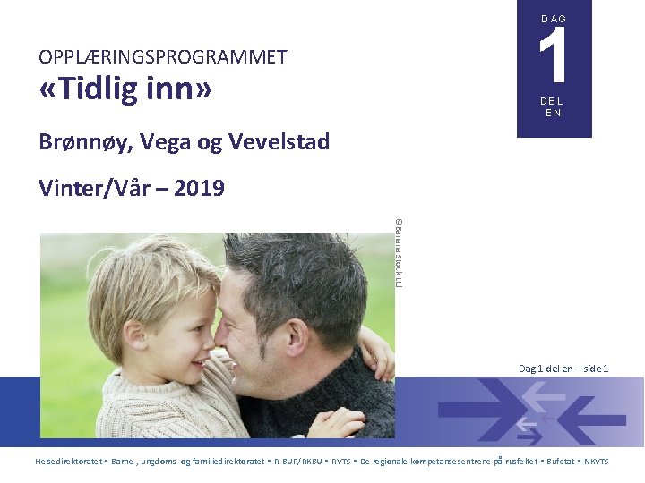 1 DAG OPPLÆRINGSPROGRAMMET «Tidlig inn» DEL EN Brønnøy, Vega og Vevelstad Vinter/Vår – 2019