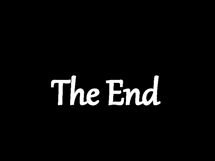 The End 