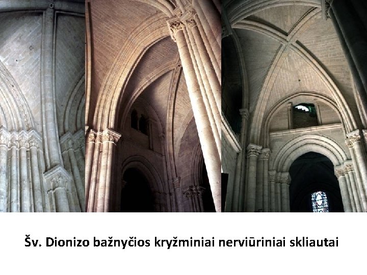 Šv. Dionizo bažnyčios kryžminiai nerviūriniai skliautai Šv. Dionizo bažnyčios kryžminiai nerviūriniai skliautai