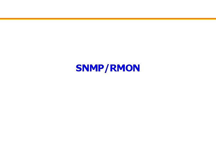 SNMP/RMON 