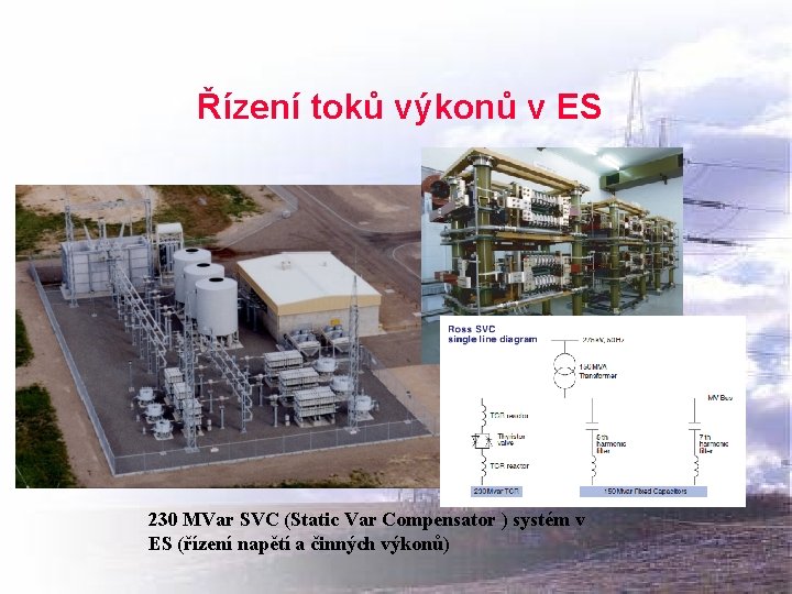 Řízení toků výkonů v ES 230 MVar SVC (Static Var Compensator ) systém v Řízení toků výkonů v ES 230 MVar SVC (Static Var Compensator ) systém v