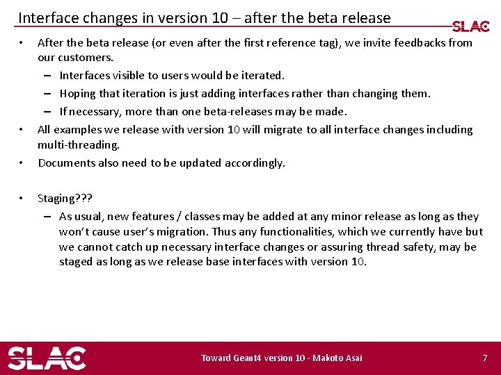 Interface changes in version 10 – after the beta release • • After the