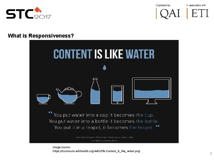 What is Responsiveness? Image Source: https: //commons. wikimedia. org/wiki/File: Content_is_like_water. png 2 